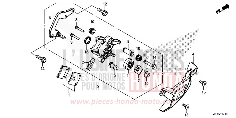 FESTSTELLBREMSSATTEL von Africa Twin MAT BALLISTIC BLACK METALLIC (NHA86) von 2018